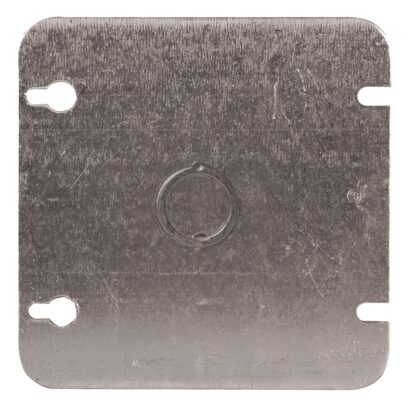 Tradeselect 72C6KBAR Box Cover, 4-11/16 in L, 4-11/16 in W, Square, Metal