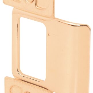 Defender Security U 9486 Door Strike Plate, 4-1/4 in W, Steel, Brass