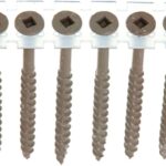 SENCO 08D Series 08D250W Deck Screw, Flat Head, #2 Drive, Steel, Weatherex