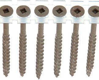 SENCO 08D Series 08D250W Deck Screw, Flat Head, #2 Drive, Steel, Weatherex