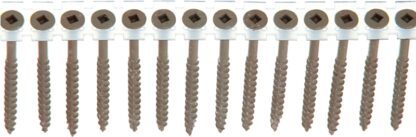 SENCO 08D Series 08D250W Deck Screw, Flat Head, #2 Drive, Steel, Weatherex