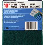 NORTON 01728 Steel Wool, 4-3/8 in L, 5-1/2 in W, #0 Grit, Fine, Green