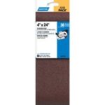 NORTON 01745 Sanding Belt, 4 in W, 24 in L, 36 Grit, Extra Coarse, Aluminum Oxide Abrasive