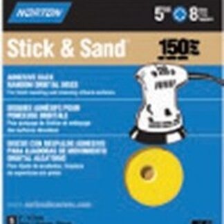 NORTON 01812 Sanding Disc, 5 in Dia, Coated, P100 Grit, Medium, Aluminum Oxide Abrasive, Paper Backing