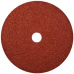 Norton 01913 Sanding Disc, 7 in Dia, 7/8 in Arbor, Coated, 36 Grit, Extra Coarse, Aluminum Oxide Abrasive, Fiber Backing