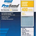 NORTON ProSand 07660768156 Sanding Sheet, 11 in L, 9 in W, Super Fine, 400 Grit, Aluminum Oxide Abrasive