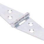 ProSource LSH-Z02-013L Strap Hinge, 1.2 mm Thick Leaf, Steel, 180 Range of Motion, Screw Mount Mounting Sells in Quantity of 10