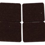 ProSource FE-50218-PS Furniture Pad, Felt Cloth, Brown, 1 x 1 in Dia, 1 in W, 5/64 in Thick, Square