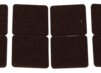 ProSource FE-50218-PS Furniture Pad, Felt Cloth, Brown, 1 x 1 in Dia, 1 in W, 5/64 in Thick, Square