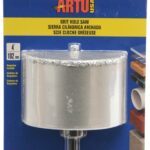 ARTU 02870 Hole Saw, 4 in Dia, 2-1/4 in D Cutting, 5/8-18 Arbor, Tungsten Carbide Cutting Edge