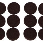 ProSource FE-50229-PS Furniture Pad, Felt Cloth, Brown, 1/2 in Dia, 5/64 in Thick, Round