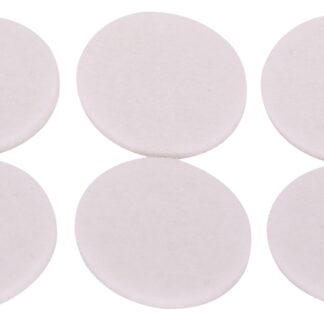 ProSource FE-50225-PS Furniture Pad, Felt Cloth, White, 1-3/8 in Dia, 5/64 in Thick, Round