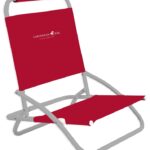 Caribbean Joe CJ-7710 Beach Chair, 20.47 in W, 18.11 in D, 24 in H, Steel Frame, Polyester Seat Sells in Quantity of 6