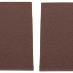 ProSource FE-S307-PS Furniture Pad, Felt Cloth, Brown, 6 x 4-1/2 in Dia, 4-1/2 in W, 5/64 in Thick, Square