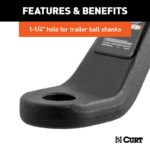 Curt 45341 Ball Mount, Class 5 Hitch, Steel, Carbide