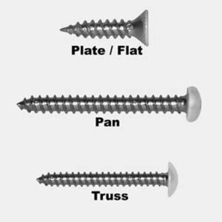 Reliable TKAW858VP Screw, #8 Thread, 5/8 in L, Truss Head, Square Drive, Self-Tapping, Type A Point, Steel, Zinc, 100 BX Sells in Quantity of 5