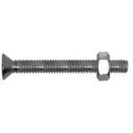 Reliable FSBZ Series FSBZ8321MR Machine Screw with Nut, #8-32 Thread, 1 in L, Full, Imperial Thread, Flat Head, Steel Sells in Quantity of 5