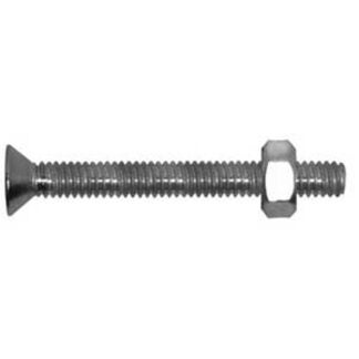 Reliable FSBZ Series FSBZ8321MR Machine Screw with Nut, #8-32 Thread, 1 in L, Full, Imperial Thread, Flat Head, Steel Sells in Quantity of 5