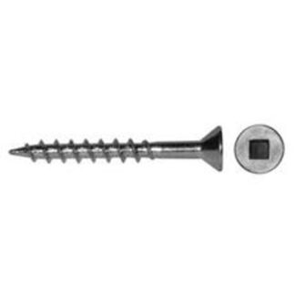 Reliable FKCP8114C5 Floor Screw, #8-10 Thread, 1-1/4 in L, Coarse, Partial Thread, Bugle, Flat Head, Square Drive, Steel, 500/BX