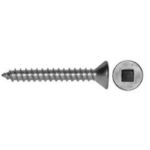 Reliable FKAS83MR Screw, 3 in L, Flat Head, Square Drive, Self-Tapping, Type A Point, Stainless Steel, Stainless Steel Sells in Quantity of 5