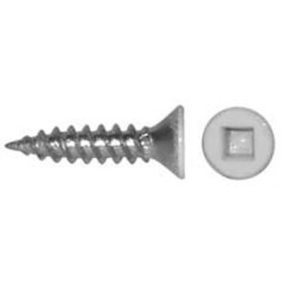 Reliable FKWW81MR Screw, #8-15 Thread, 1 in L, Partial, Twin Lead Thread, Flat Head, Square Drive, Regular Point Sells in Quantity of 5