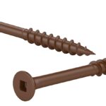 Reliable FKCBR10312 Screw, #10-9 Thread, 3-1/2 in L, Coarse, Partial Thread, Bugle, Flat Head, Square Drive, Steel