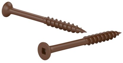 Reliable FKCBR10312 Screw, #10-9 Thread, 3-1/2 in L, Coarse, Partial Thread, Bugle, Flat Head, Square Drive, Steel