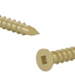 Reliable FKCSDP14214VP Screw, 1/4-7 Thread, 2-1/4 in L, Coarse, Partial, Scorpion Tail Thread, Flat Head, Square Drive, 50/BX