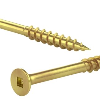 Reliable FKCYZ Series FKCYZ104C1 Screw, #10-9 Thread, 4 in L, Coarse, Partial Thread, Bugle, Flat Head, Square Drive, 100/BX