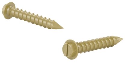 Reliable Gold Tap Pro HCSDP14234VP Screw, 1/4-8 Thread, 2-3/4 in L, Scorpion Tail Thread, Washer Head, Hex Drive, Steel, 50/BX