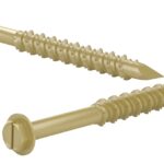 Reliable Gold Tap Pro HCSDPD144MR Screw, 1/4-8 Thread, 4 in L, Scorpion Tail Thread, Washer Head, Hex Drive, Steel