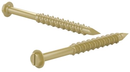 Reliable Gold Tap Pro HCSDPD144MR Screw, 1/4-8 Thread, 4 in L, Scorpion Tail Thread, Washer Head, Hex Drive, Steel