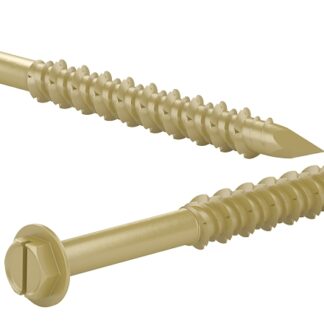 Reliable Gold Tap Pro HCSDPD316234MR Screw, 3/16-11 Thread, 2-3/4 in L, Scorpion Tail Thread, Washer Head, Hex Drive