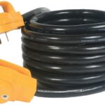 Camco USA 55191 Extension Cord, 10 ga Cable, 25 ft L, Male, Female, Black Jacket