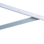 Knape & Vogt 208 WH 400 Shelf L-Bracket, 16 in L, Steel