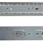 Knape & Vogt TT100P 350 Precision Drawer Slide, 100 lb, Side Mounting, 350 mm L Rail, 12.7 mm W Rail, Zinc