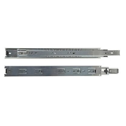 Knape & Vogt True-Trac Series TT100RP 450 Drawer Slide, 100 lb, Side Mounting, 450 mm L Rail, Steel, Zinc