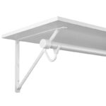 Knape & Vogt Closet-Pro HD RP-0496-WT Shelf and Rod Bracket with Slide-Thru, 1000 lb, 14 in L, Steel