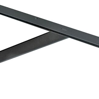 Knape & Vogt 208BLK400 Shelf L-Bracket, 16 in L, Steel