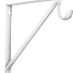 Knape & Vogt RP-0044-BWT Shelf and Rod Bracket, 150 lb, Steel, Powder-Coated