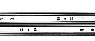 Knape & Vogt 1300P ZC 22 Drawer Slide, 75 lb, 22 in L Rail, 1/2 in W Rail, Steel, Zinc