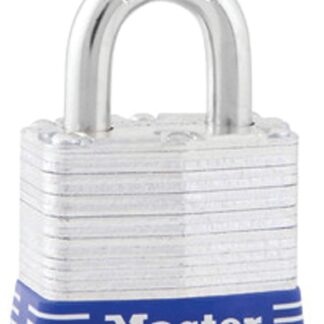 Master Lock 3D Padlock, Keyed Different Key, 9/32 in Dia Shackle, 3/4 in H Shackle, Steel Shackle, Steel Body, Laminated