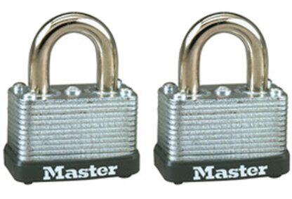 Master Lock 22T Padlock, Keyed Alike Key, 1/4 in Dia Shackle, Steel Shackle, Steel Body, 1-1/2 in W Body