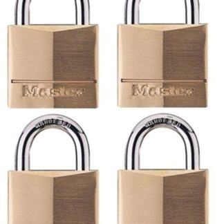 Master Lock 140Q Padlock, Keyed Alike Key, 1/4 in Dia Shackle, Steel Shackle, Solid Brass Body, 1-9/16 in W Body