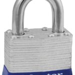 Master Lock 1UP Padlock, Open Shackle, 5/16 in Dia Shackle, 15/16 in H Shackle, Steel Shackle, Steel Body, Laminated