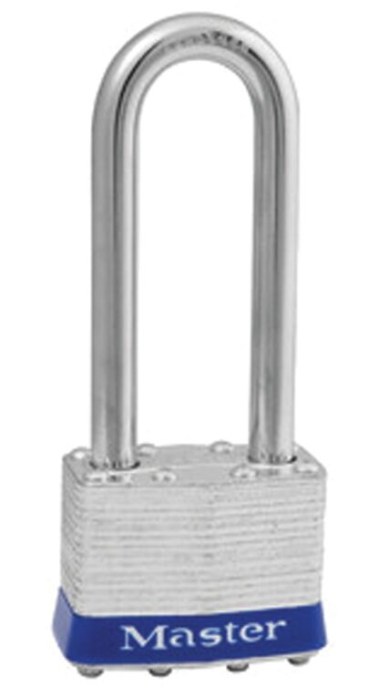 Master Lock 1UPLJ Padlock, 5/16 in Dia Shackle, 2-1/2 in H Shackle, Steel Shackle, Steel Body, Laminated