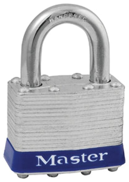 Master Lock 3UP Padlock, Open Shackle, 9/32 in Dia Shackle, 3/4 in H Shackle, Steel Shackle, Steel Body, Laminated