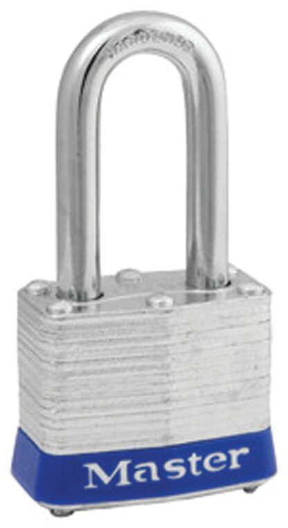 Master Lock 3UPLF Padlock, 9/32 in Dia Shackle, 1-1/2 in H Shackle, Steel Shackle, Steel Body, Laminated