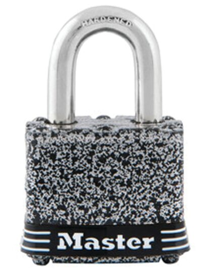 Master Lock 380D Padlock, Keyed Different Key, 9/32 in Dia Shackle, 1-1/8 in H Shackle, Steel Shackle, Steel Body