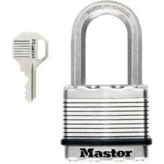 Master Lock Magnum Series M1BLCDLFHC Padlock, Keyed Different Key, 5/16 in Dia Shackle, 1-1/2 in H Shackle, Steel Body